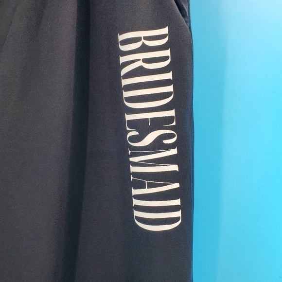 New "Bridesmaid" print black sweatpants 2XL - Picture 2 of 16